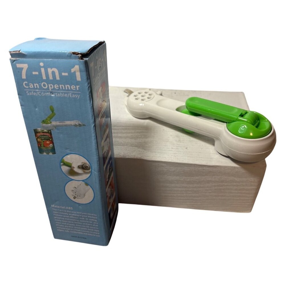 7-In-1 Can Opener Multi-Tool With Jar & Bottle Opener Twist Cap & Tab Lifter